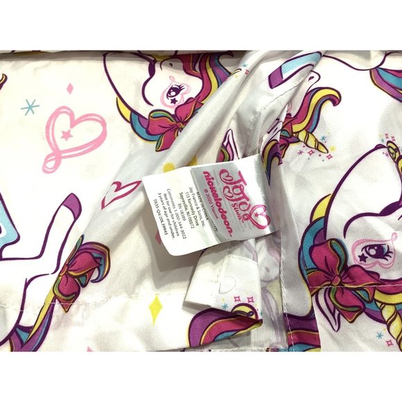 JoJo Siwa Unicorn Twin Flat Sheet Rainbow Hearts 66" x 96" Dream Crazy - Picture 5 of 8